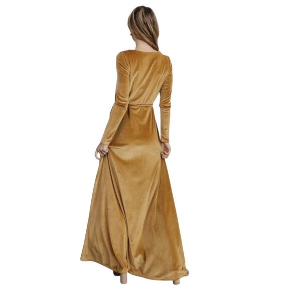 Baltic Born Gold Wrap Dress - Picture 4 of 12